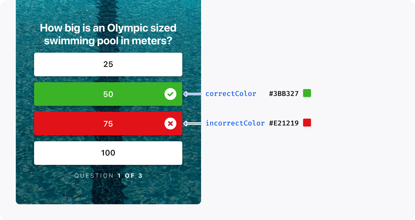 Diagram illustrating quizTheme options