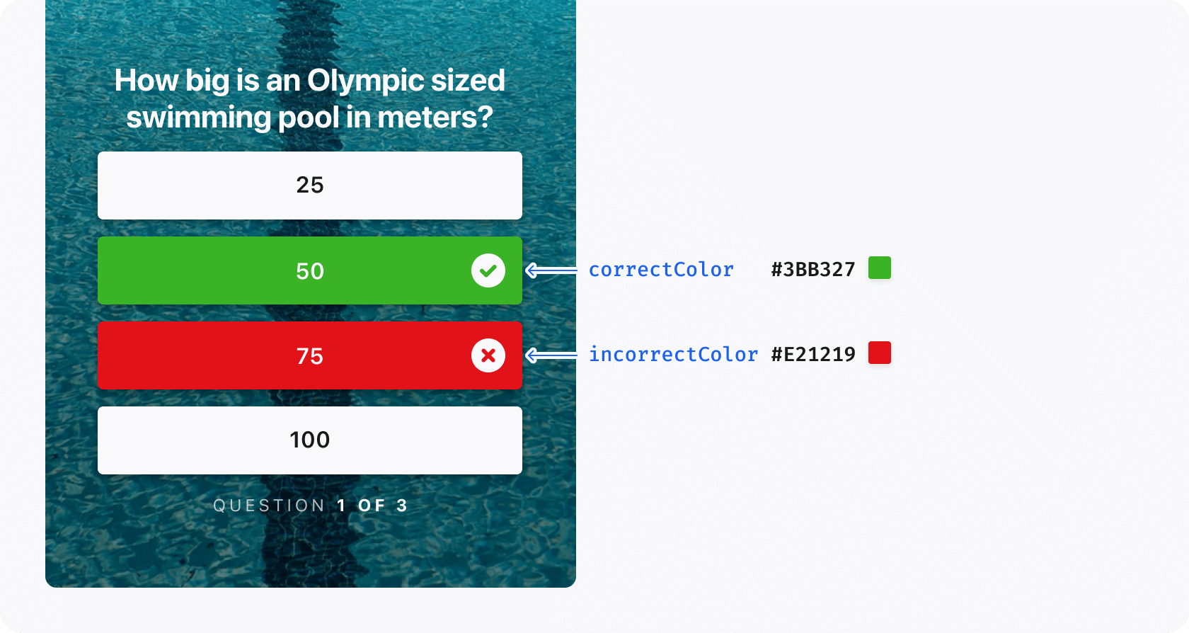 Diagram illustrating quizTheme options